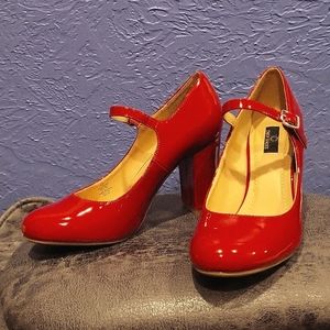 Red Mary Jane Heels